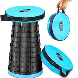 Drumstone (𝟭𝟬 𝗬𝗲𝗮𝗿𝘀 𝗪𝗮𝗿𝗿𝗮𝗻𝘁𝘆 Portable Folding Stool, 2nd Gen Adjustable Telescoping Stool for Camping/Fishing/Hiking/Travel/BBQ/Garden Retractable Foldable Plastic Stool Best for Gift-image-32