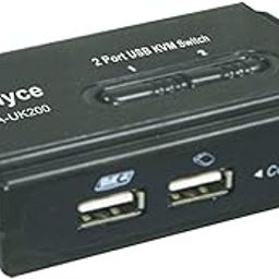 Cadyce CA-UK200 2 Port Desktop USB KVM Switch (Black)-38