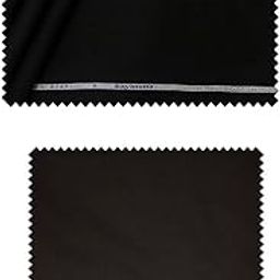 Polyviscose Trouser- 100% Cotton Shirt Fabric Combo Box (Unstitched, All Weather Fabric, (BROWN PANT + BLACK SHIRT)-image-60