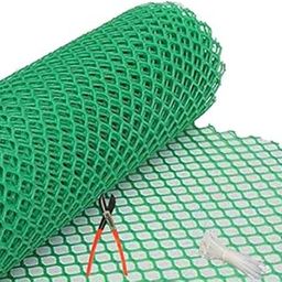 Navagraha PVC Garden Fencing Net/Mesh (3.3feet Height/25feet Length) UV Stabilized 800GSM Anti Bird Net Green Color with Free 1 Cutter,100 PVC Tags : TG01 (25×4F EET)-image-90