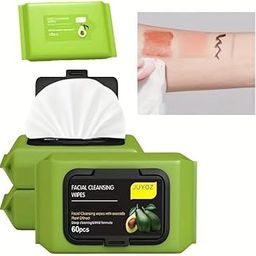 BRYFER Facial Cleansing Wipes with Avocado Extract, Makeup Remover-image-78
