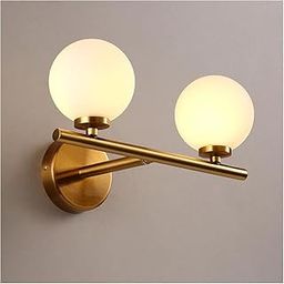Prop It Up Wall Light for Home Decoration White Globe Double Glass Gold Wall Light lamp for Bed Room, Without Bulb-image-32