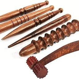 Masterarts Wooden Acupressure THAI Hand Roller Foot Finger Manual Massager, Jimmy In Pure Shisham Wood, Pack of 5 pcs-7