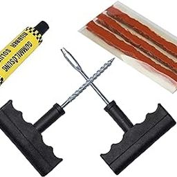 Heavy Duty Emergency Tire Repair Kit 6 Pcs for Car, Motorcycle, ATV, RV, SUV, Jeep, Autos, Truck, Tractor Universal Flat Tire Puncture Repair Plug Kit, Standard Size-image-25