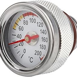 MERISHOPP Oil Temp Gauge Metal Fitting Motorcycle Oil Temperature Gauge Oil Temp Meter argent-image-35