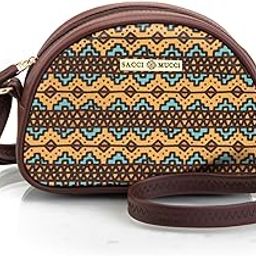 Printed Handcrafted Crossbody Rainbow Sling Bag, Sling Bag for Women Ladies Single Shoulder Bag -EthnicTraditional Print-image-78