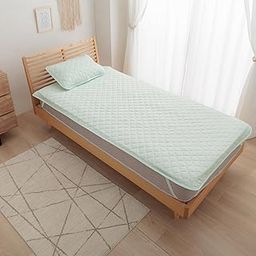 Ikehiko Bedding Bed Pad, Single, Bed Pad, Cooling Sheet, Washable, Reno, Green, Approx. 39.4 x 80.7 inches (100 x 205 cm), Contact Cooling Feel, Bed Pad, Cooling Mat, Cooling Mat-image-6