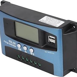 Solar Charge Regulator, MPPT 40/50/60/100A Solar Charge Controller Dual USB LCD Display 12V 24V for Electrical Replaceable Accessory(40A-40A)-19