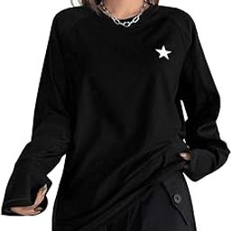 SXV 'Star' Printed Cool Aesthetic Oversized Full Sleeve T-Shirt-image-34