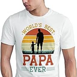 World's Best Papa Ever T-Shirt, Father's Day Shirt, Dad and Son Gift for Retro Tee-image-87