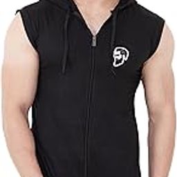 Casual Sleeveless Hooded Neck Men's T-Shirt-image-36