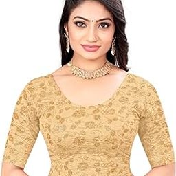 Leaves & Flower foil Printed Designer Blouse for Women-7