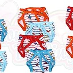 Mom's Darling Cotton Nappies for new born baby 0-6 months (Pack of 12) | Cotton baby langot | Soft, washable & reusable cloth diaper for new born baby| New born baby products/essentials | Multicolor.-32