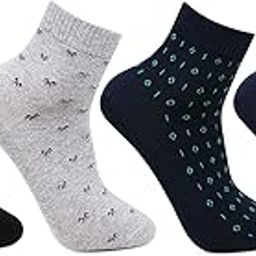 bonjour Designer Office/Business/Formal Ankle Socks for Men - Pack Of 4-picture-20