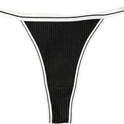 MAYKOP Women Care Women's Single Strap Bikini Panty – Seamless Low Rise Sexy Solid G-String (Pack of 1) Black-image-89