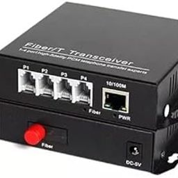 HANUTECH 4-Channel RJ11 Telephone Extender Over Fibre Optic, PCM Voice Transmission, 10/100Mbps Ethernet, 20Km Range, Black-picture-31