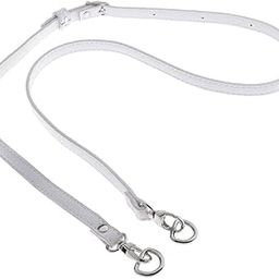 Adjustable Leather Bag Strap Replacement for Bag Making White- Silver Buckle-image-83