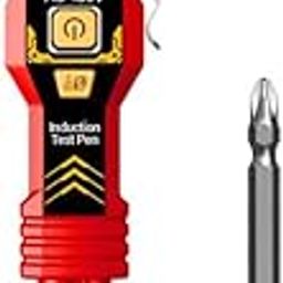Serplex® 2 in1 Screwdriver Voltage Tester Pen Non-Contact Voltage Tester with LCD Display, AC 12-450V Pen Type Digital Test Pen, Wire Breakpoint Finder, LED Flashlight, Dual Alarm, Red-image-50
