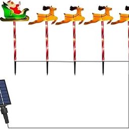 Enakshi (Label) Creations Solar Christmas Pathway Lights Outdoor Decorations for Walkway Backyard Lawn|Home Decor|Figurines-image-30