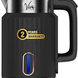 Viva Electric Kettle 1500 Watts 1.8 Liters | Kettle for Hot Water | Double Layered Cool Touch Outer Body | SS Inner Body with Auto Shut Off | 2 Years Warranty (Black)-image-33
