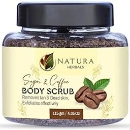 NATURA HERBALS Sugar and Coffee Body Scrub for Glowing, Brighteing Skin 115gm-image-19