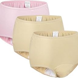 Magic Moon Reusable adult diaper, Washable adult diapers, Incontinence Protective Underwear for Women, Bedwetting Panties For Women, Beige Color(Pack of 2),Pink Color(Pack of 1) (M(85-90) CM)-image-27