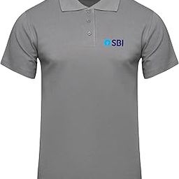 SBI Bank Logo Printed Polo/Collar Half Sleeve T-Shirt for SBI Bank Staff Employee Promotion T Shirt for Men and Women-image-37