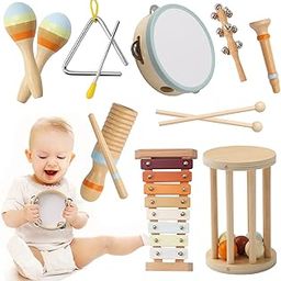 Baby Musical Instruments Montessori Wooden Musical Toys for Toddlers 1-3, montessori toys for 1 year old, montessori toys for Baby 6-12 months, xylophone for toddlers 1-3 Birthday Gifts for Girls Boys-image-36