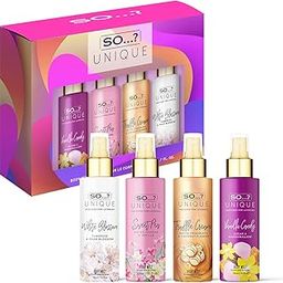 So…? Unique Women's Mini Body Mist 200Ml | Gift Set 4 X 50Ml | Fresh Long Lasting Body Spray Mist | Mix & Match Your So Unique Scents | Uk's No 1 Body Mist-8