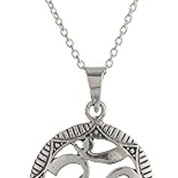 Silvertree925 Om Pendant with REAL SILVER Chain in PURE Sterling Silver AUM for Men and Women(ST909)-image-30