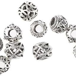 The Style Sutra 3x10x Alloy Spacer Beads Hair Braiding Jewelry Making DIY Bracelet Pendants Silver|Health & Beauty | Hair Care & Styling | Hair Extensions & Wigs-image-50