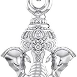 akshat sapphire Sterling Silver (92.5% purity) God Ganesh Pendant for Men & Women Pure Silver Lord Ganapathy Locket for Good Health & Wealth-picture-49