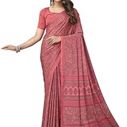 Women's Printed Crepe & Silk Saree with Unstitched Blouse Piece-image-13