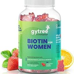 Biotin Gummies for Complete Hair, Skin & Nail Support | With Vital Nutrients, Inositol & Vitamin C, A, E, B6, Folate, Zinc | Strawberry Flavour | No Gelatin, No Soy, Lactose Free (30 gummies)-16