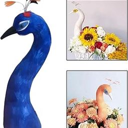 ATORSE Peacock Mannequin Head Flower Arrangement Decor for Events Party Anniversary Blue|Home & Garden|Home D?©cor|Figurines-image-22