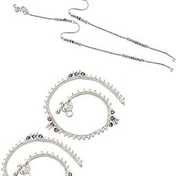 Lila Traditional Trendy Jewellery All Occassions Anklets Payal Pair for Women/Girls Alloy Anklet (Pack of 4)(Bzr_ComboPayal-119Parent-(1PairEach))-image-63