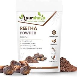 Ayurshala Reetha (Soapnut) Powder, Natural Hair Cleanser and Shampoo, Strengthens Hair, Promotes Growth, 100% Natural (200 GM)-image-90