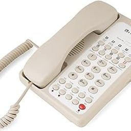 Beetel H95 Hotel Landline Phone,Two way Speaker phone,In use,Ringer & Hold LED,10 Programmable Guest Keys and Flash timing,SOS Function,Hearing Aid Function,Desktop/Wall Mountable,8 Speed Dial (IVORY)-24