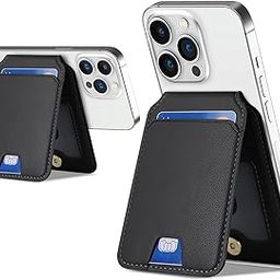 Mizi MagSafe Wallet, Magnetic Phone Vegan Leather Wallet with Adjustable Stand - Slim 5 Cards Holder for iPhone 15/14/13/12 Series, Not for 12/13 Mini - Black-image-50
