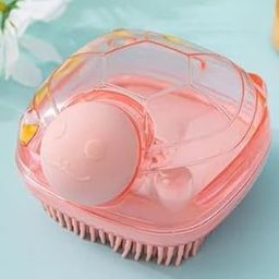 Transprent Bath Brush Hair Scalp & Bathing Brush For Cleaning Body | Silicone Bath Wash Scrubber Cleaner & Massager For Shampoo Soap Dispenser-18