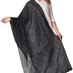 ebadat Women’s Cotton Dupatta | Lightweight Ethnic Stole with Elegant Box Sequin Work | Soft & Stylish Festive Wear-picture-43