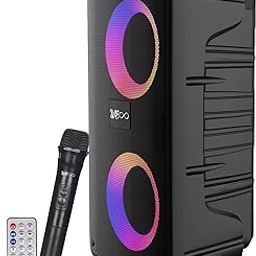 WALTA ELITE Party Speaker – Black, Wireless Karaoke Mic, RGB Light, USB, AUX, FM Radio, TWS, Bluetooth 5.3, Built-in Battery, Upto 5H Playback – Brio-1300-image-58