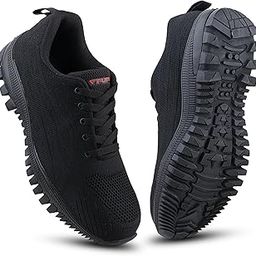 Trendy Industrial Safety Shoes for Men, PU Single Density with 200J Metallic Toe Cap Breathable Knitted Fabric, Slip Resistance Lace-Up Industrial Shoe (6UK -11UK)-picture-29