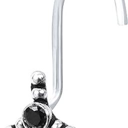925 sterling Silver Trendy nose pin for womens (SSNP-9)-picture-23