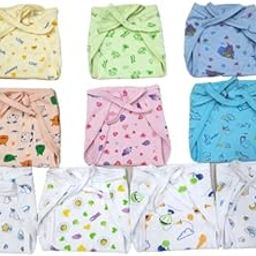 BabySphere New Born Hosiery Cotton Langot, Nappies, Diapers Reusable And Washable 0-6 Months (Pack Of 10, Multicolor)-picture-1