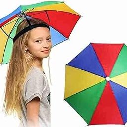 Boy's & Girl's Adjustable Size Waterproof Hands Free Portable Cap Umbrella/Headwear Rain Hat/Cap for Kids and Adults (Pack of 1)-15