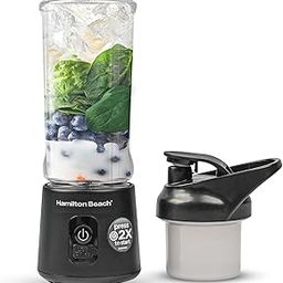 Hamilton Beach Portable Blender with Sipper Lid and Blade Guard, Portable Juicer, Smoothie Maker Blender, 450ml Food Grade Tritan Jar, Travel Blender for Smoothies, Milkshakes, Protien Shakes (Black)-9