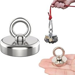 36mm Fishing Magnet, 39kg Vertical Pulling Force Strong Magnets, Powerful Magnet Heavy Duty, Magnets Fishing for Underwater Retrieval, Salvage and Fishing-29