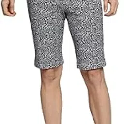 showoffff SHOWOFF Men's Knee Length Black Printed Mid-Rise Regular Shorts-LS-4545-8_Black-picture-45