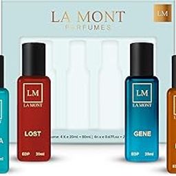 La Mont Luxury Perfume Gift Set For Unisex, 12 Hrs Long Lasting Eau De Parfum with Raga,Lost,Gene,Rove, For Him & Her, Fragrance Gift Set for Him & Her, All Season, Valentine Gift for Him, Birthday, Anniversary,Wedding Season, For Men & Women, Oud, Citrusy, Fresh & Aquatic Scents - 20ml x 4-image-59